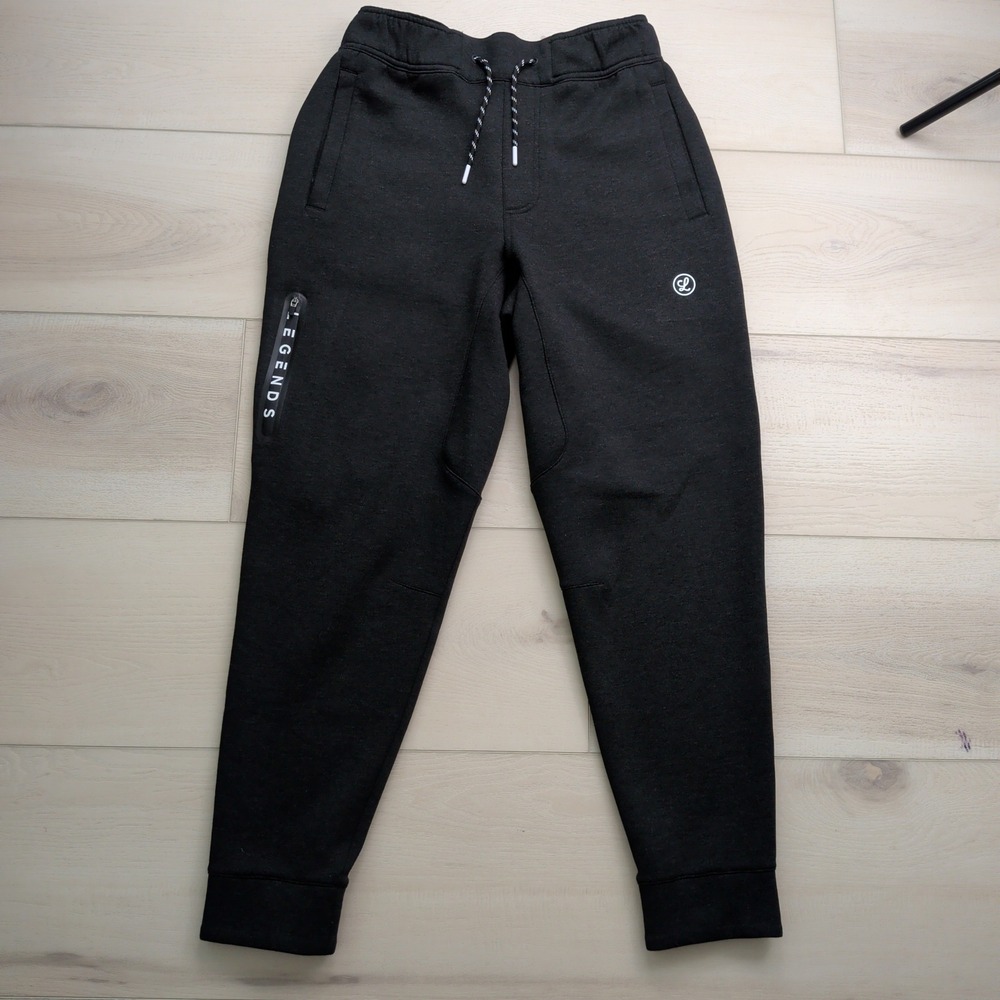 Legends Hawthorne Tech Joggers Mens M Black Heather Tapered Sweatpant Zip Pocket
